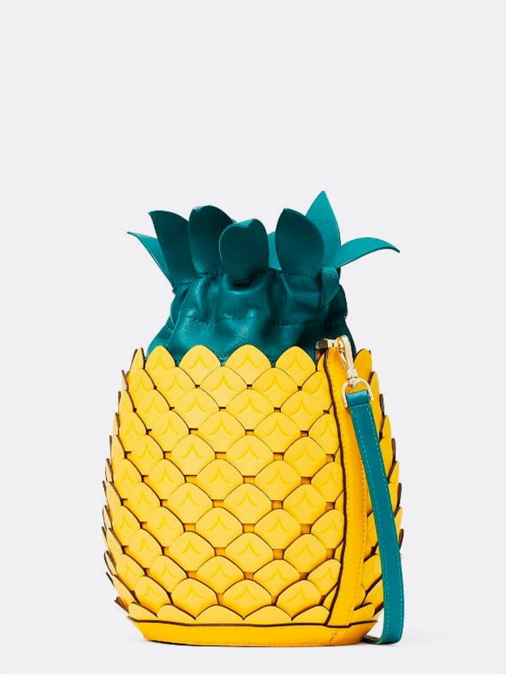 Kate Spade Pineapples Bucket Crossbody Bag - Yellow & Green - Picture 7 of 9